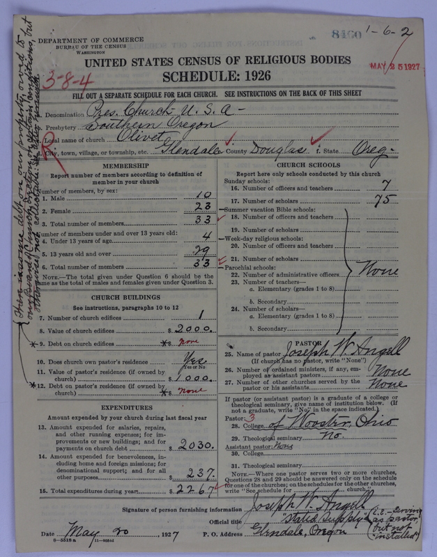 Scan of Presbyterian Church in the United States of America: 8460