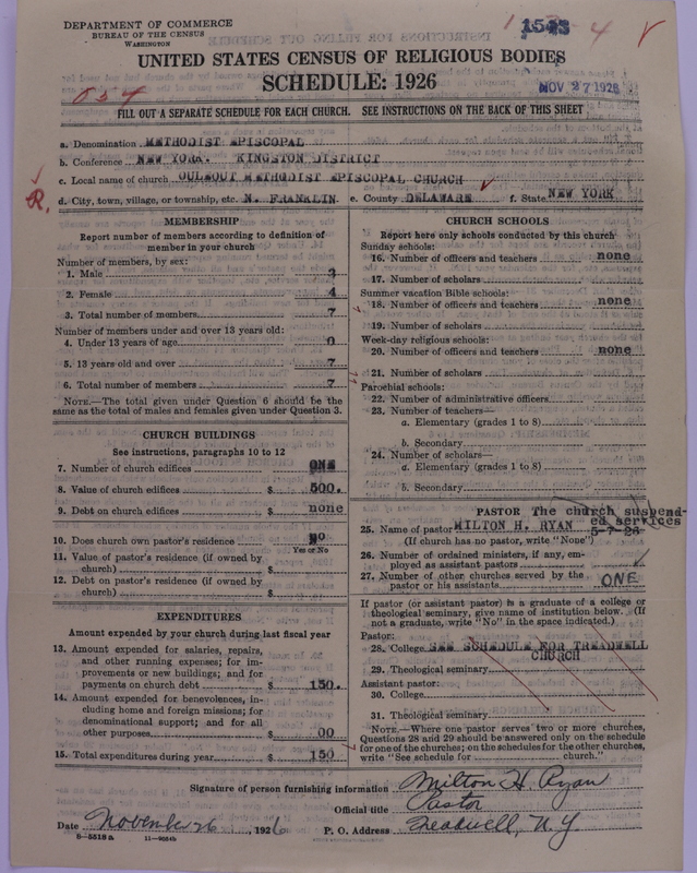 Scan of Methodist Episcopal Church: 1543