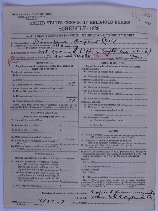 Scan of Colored Primitive Baptists: 225