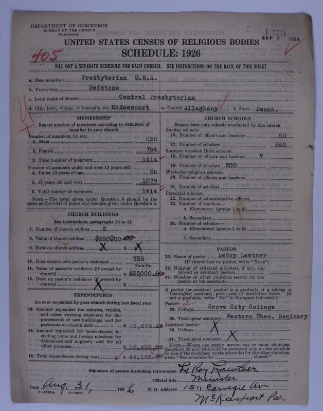 Scan of Presbyterian Church in the United States of America: 1275