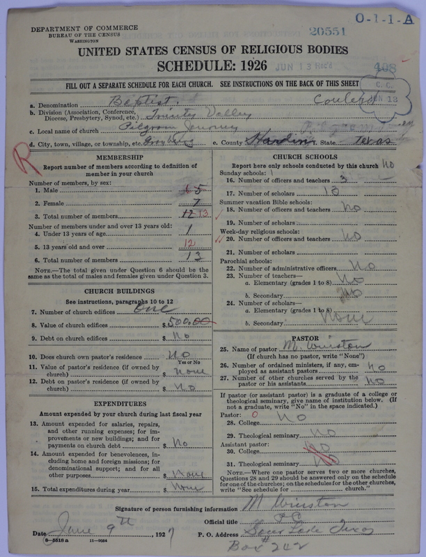 Scan of Negro Baptists: 20551