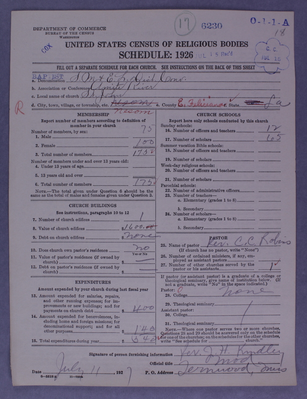 Scan of Negro Baptists: 6230