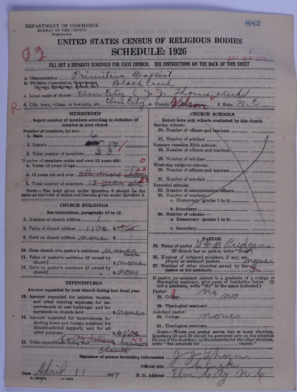 Scan of Primitive Baptists: 882