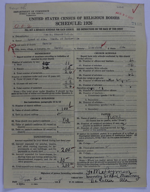 Scan of Presbyterian Church in the United States of America: 7113