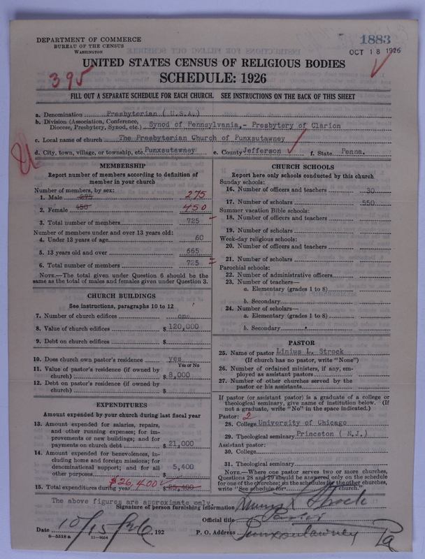Scan of Presbyterian Church in the United States of America: 1883