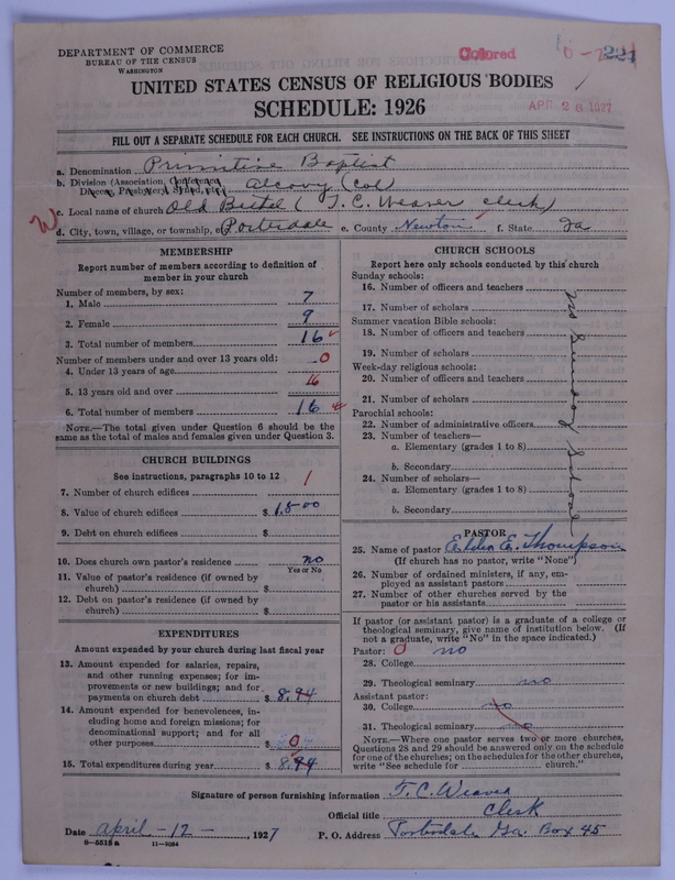 Scan of Colored Primitive Baptists: 224