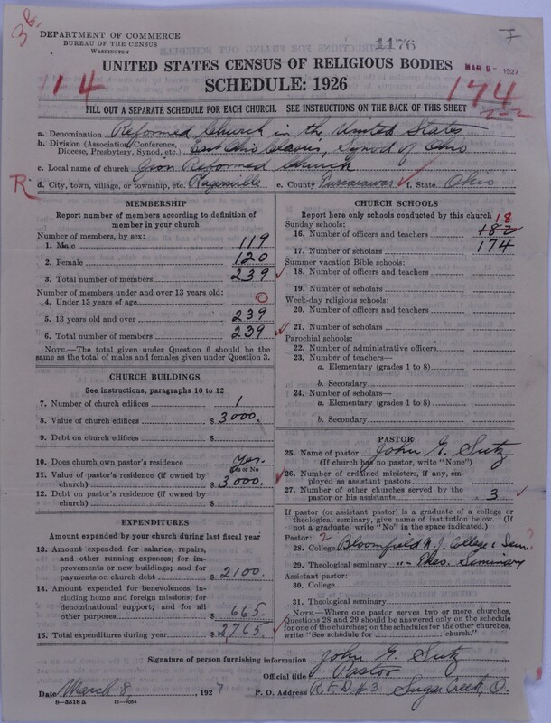 Scan of Reformed Church in the United States: 1176