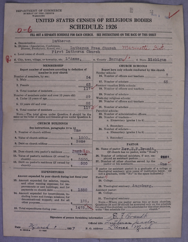 Scan of Lutheran Free Church: 2