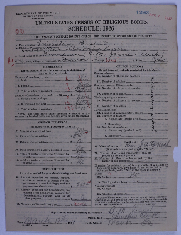 Scan of Primitive Baptists: 1292