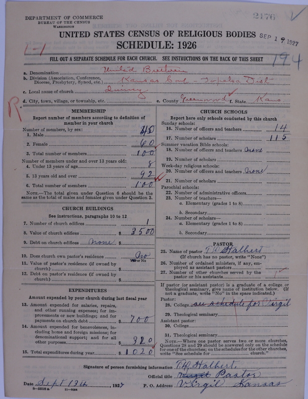 Scan of Church of the United Brethren in Christ: 2176