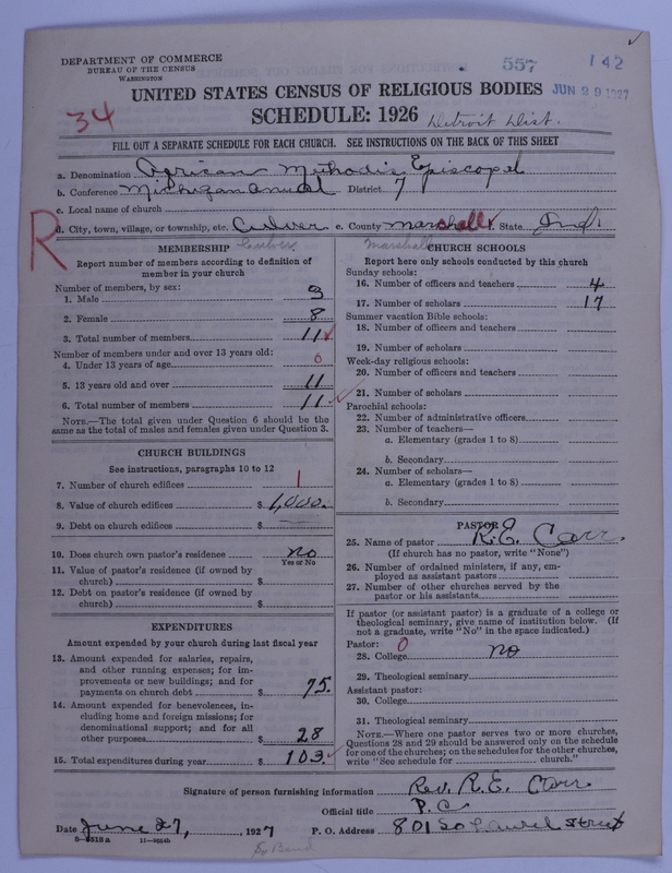 Scan of African Methodist Episcopal Church: 557