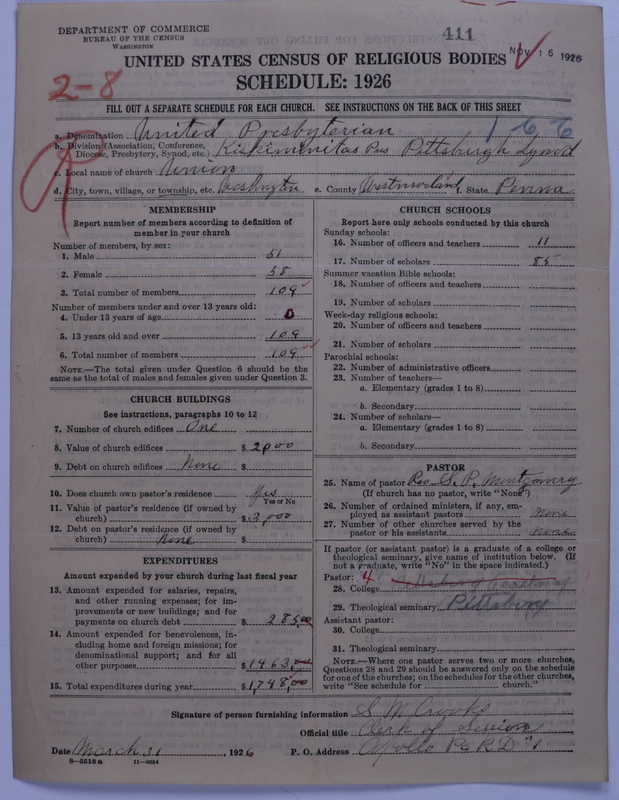 Scan of United Presbyterian Church of North America: 411