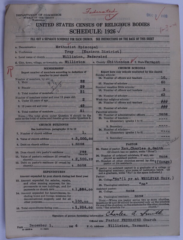 Scan of Federated Churches: 52