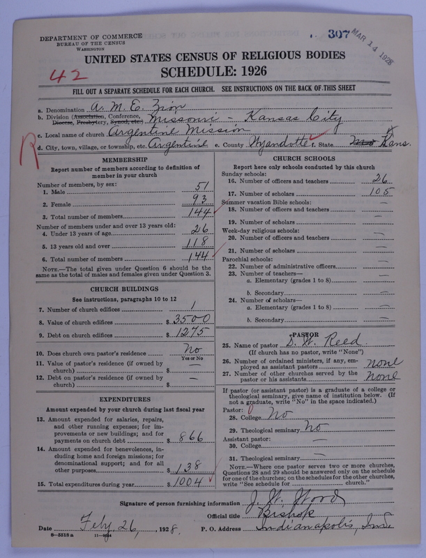 Scan of African Methodist Episcopal Zion Church: 307