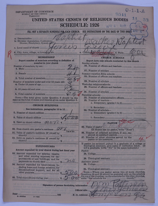 Scan of Negro Baptists: 9541