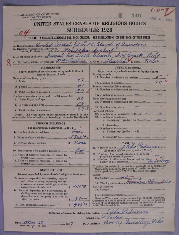 Scan of United Danish Evangelical Lutheran Church in America: 140