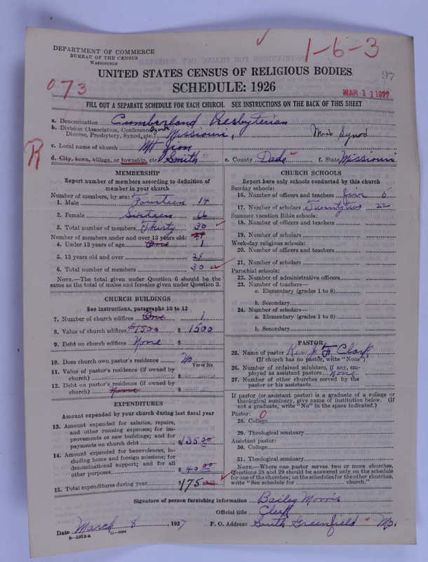 Scan of Cumberland Presbyterian Church: 97