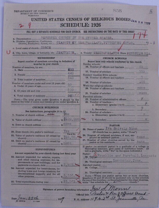 Scan of Reformed Church in the United States: 858