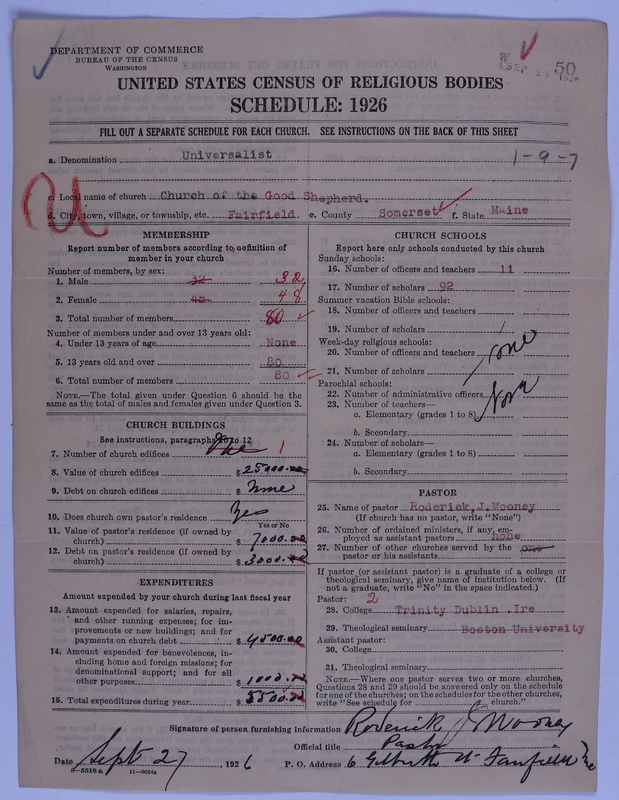 Scan of Universalist Church: 50