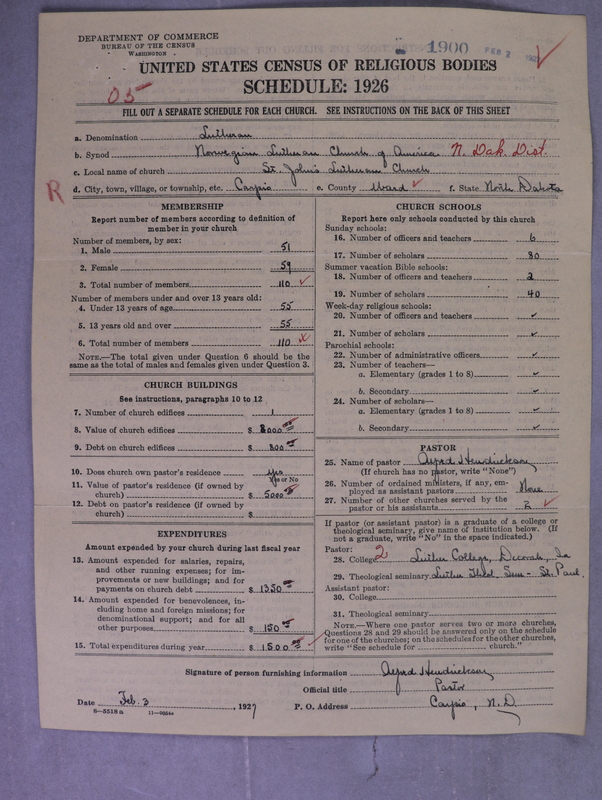 Scan of Norwegian Lutheran Church of America: 1900