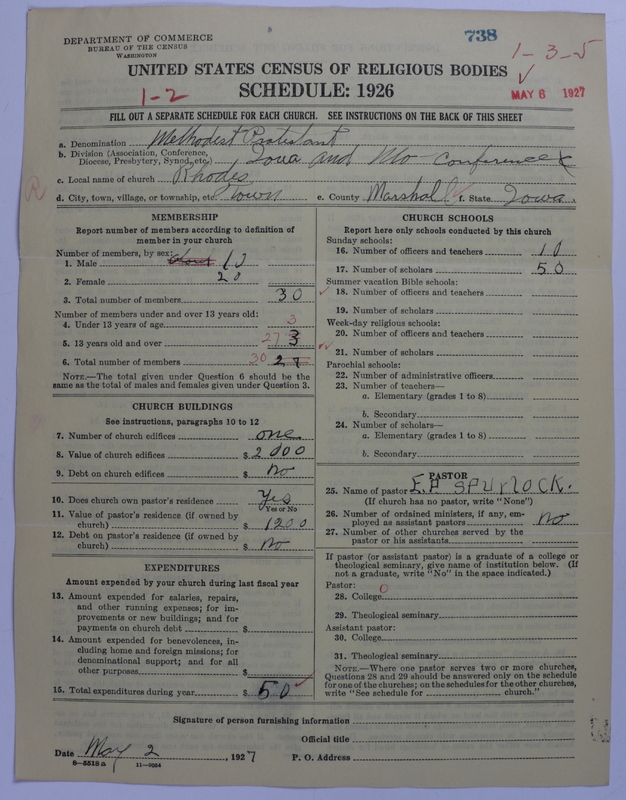 Scan of Methodist Protestant Church: 738