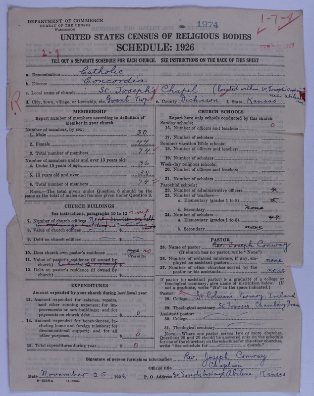 Scan of Roman Catholic Church: 1974