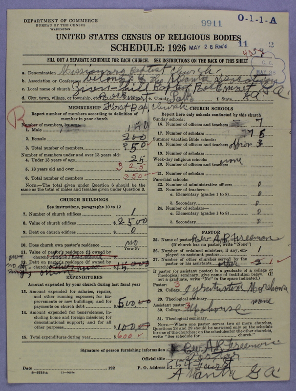Scan of Negro Baptists: 9911