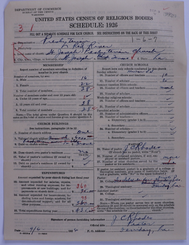 Scan of Presbyterian Church in the United States: 3029