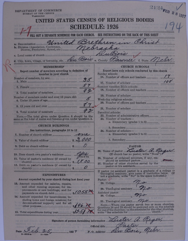 Scan of Church of the United Brethren in Christ: 2124