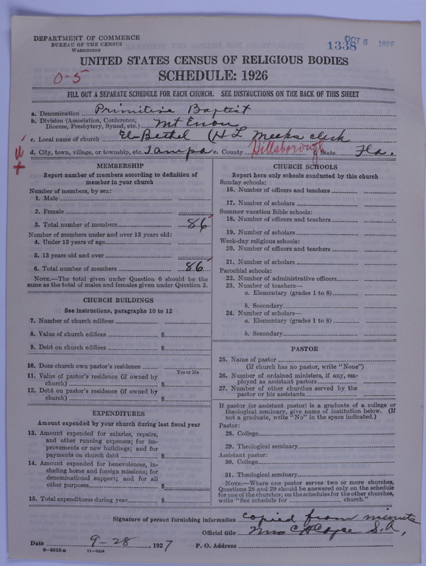Scan of Primitive Baptists: 1338