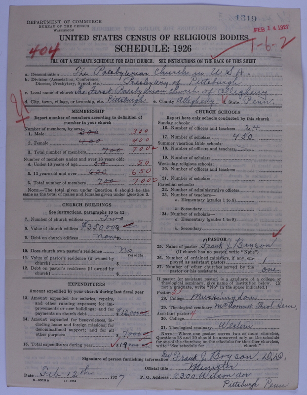 Scan of Presbyterian Church in the United States of America: 1319