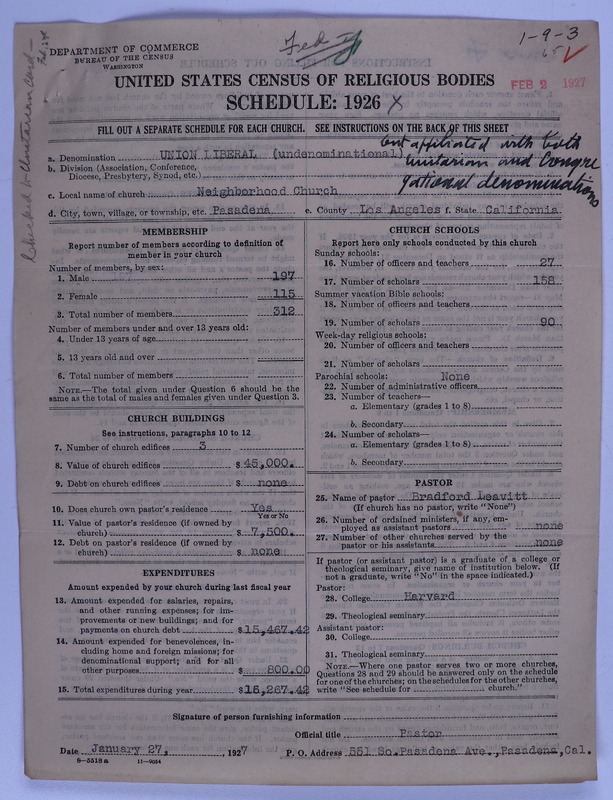 Scan of Federated Churches: 65