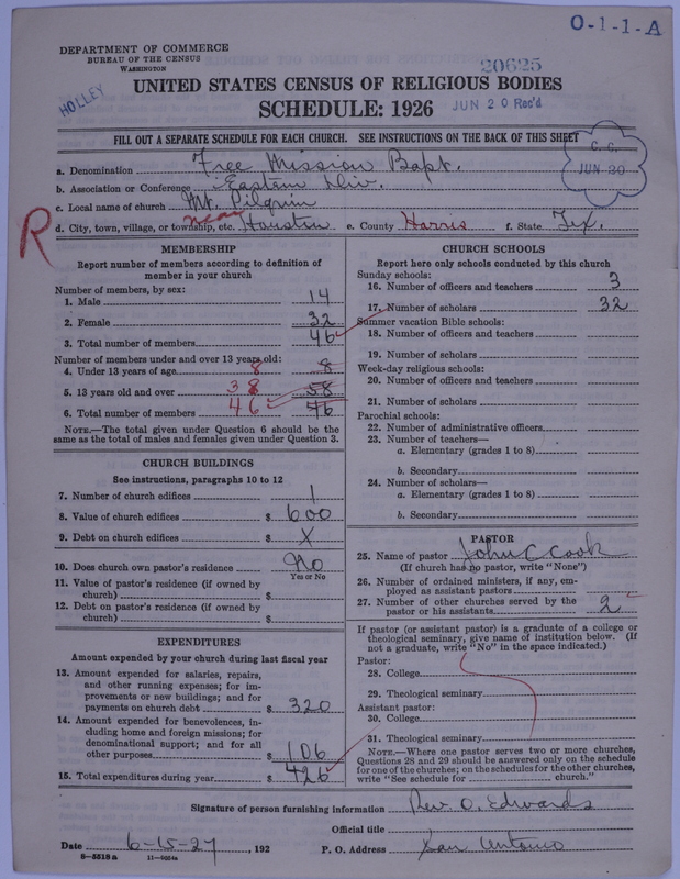 Scan of Negro Baptists: 20625