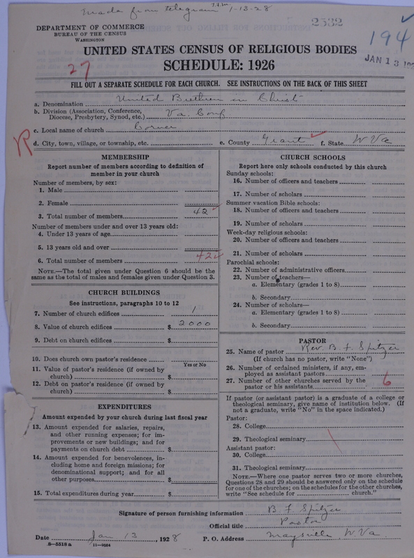 Scan of Church of the United Brethren in Christ: 2532