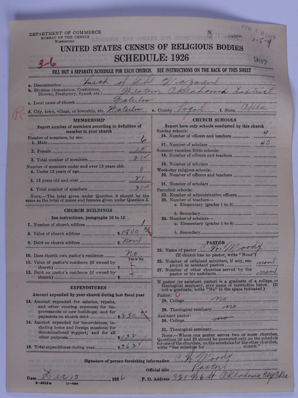 Scan of Church of the Nazarene: 987