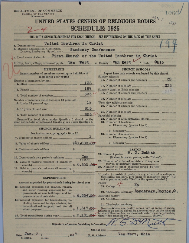 Scan of Church of the United Brethren in Christ: 1066