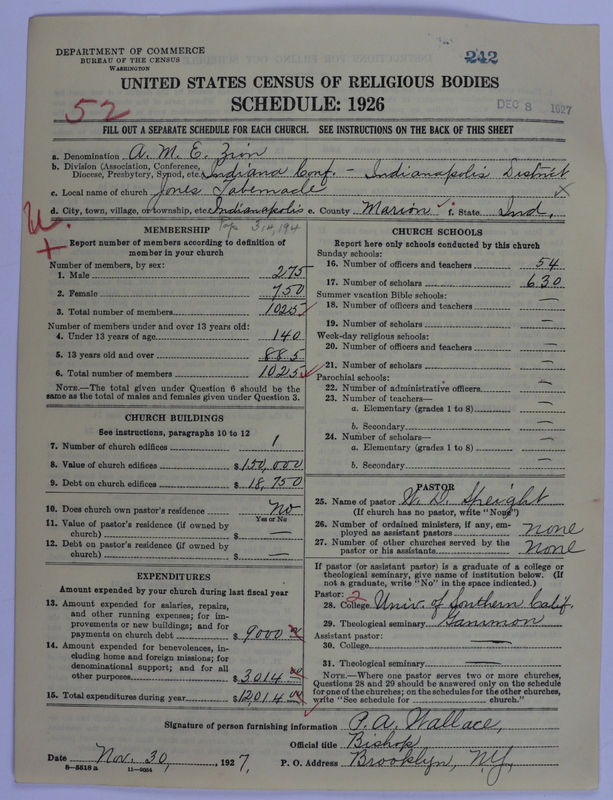 Scan of African Methodist Episcopal Zion Church: 242