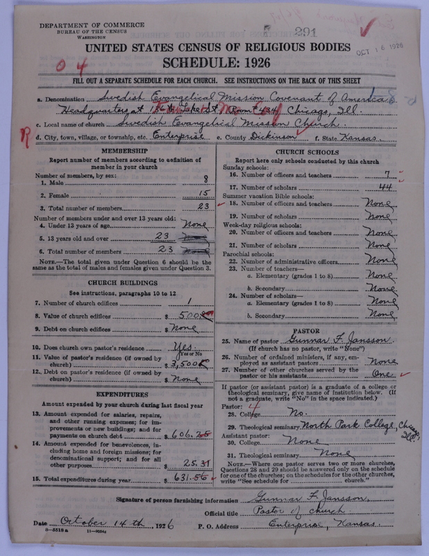 Scan of Swedish Evangelical Mission Covenant of America: 291