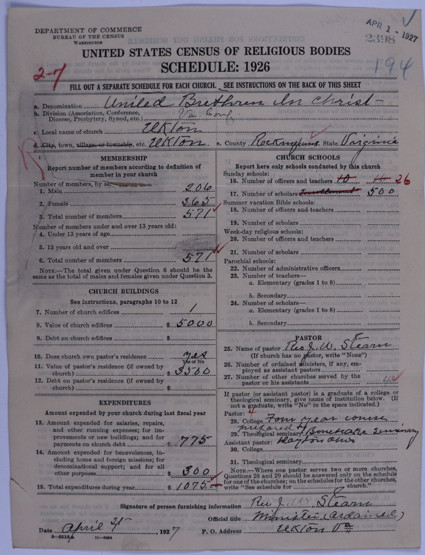 Scan of Church of the United Brethren in Christ: 2398