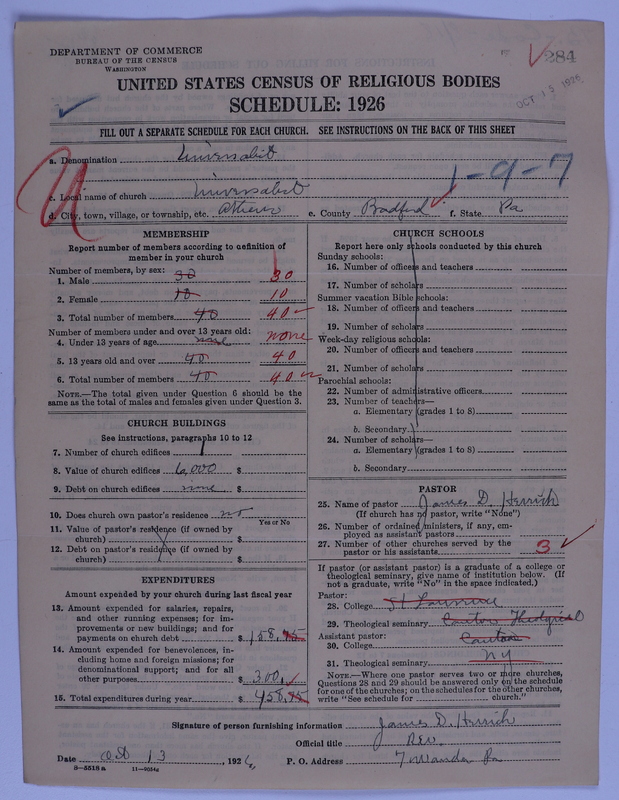 Scan of Universalist Church: 284