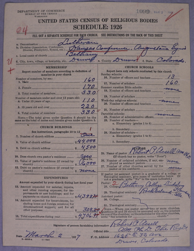 Scan of Evangelical Lutheran Augustana Synod of North America: 1099