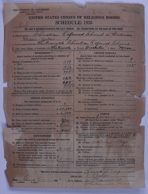 Scan of Christian Reformed Church: 1