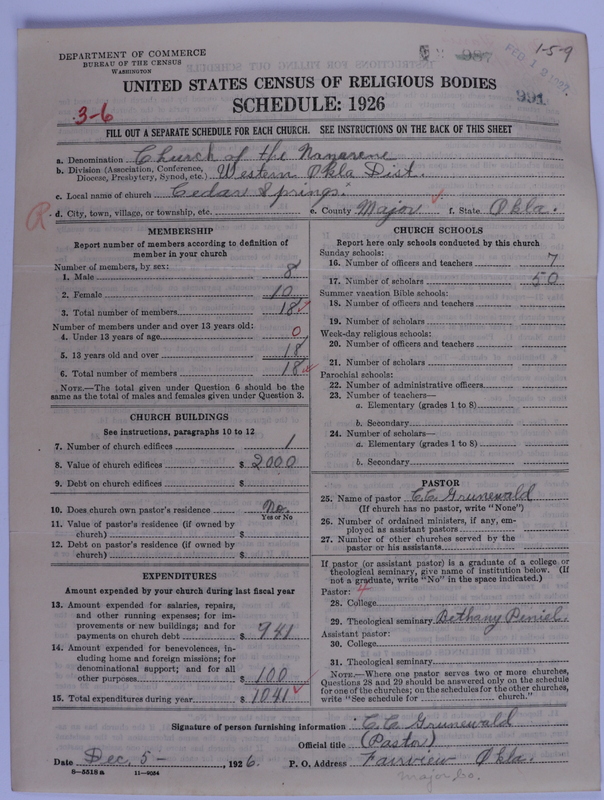 Scan of Church of the Nazarene: 991