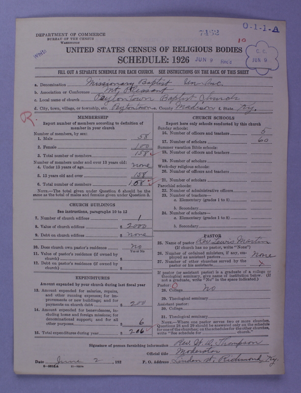 Scan of Negro Baptists: 7462