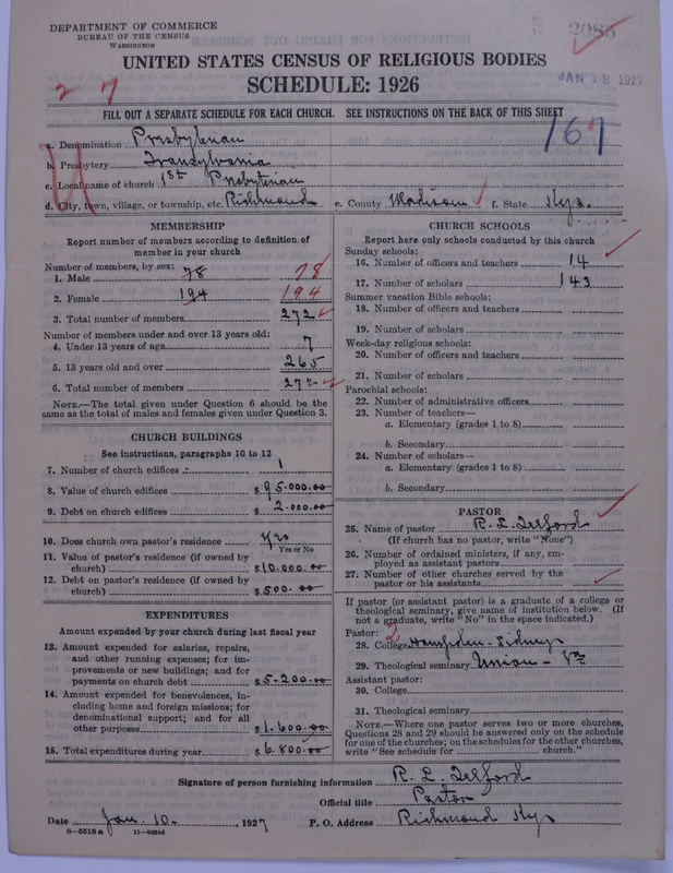 Scan of Presbyterian Church in the United States: 2085