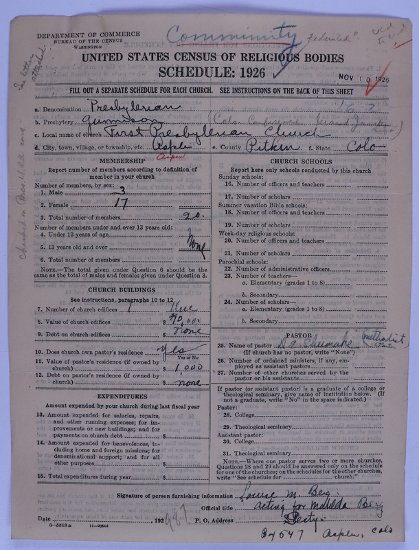 Scan of Federated Churches: