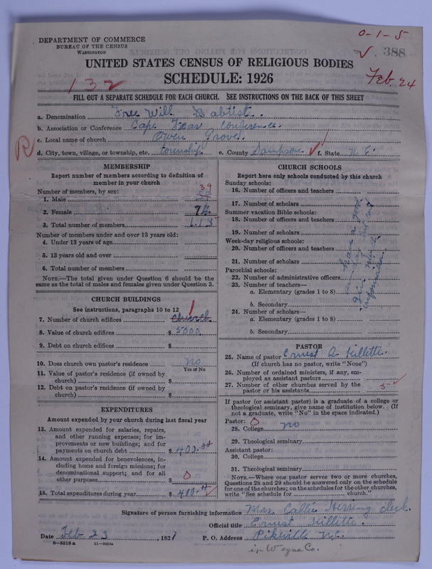 Scan of Free Will Baptists: 388