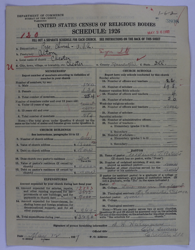 Scan of Presbyterian Church in the United States of America: 3808