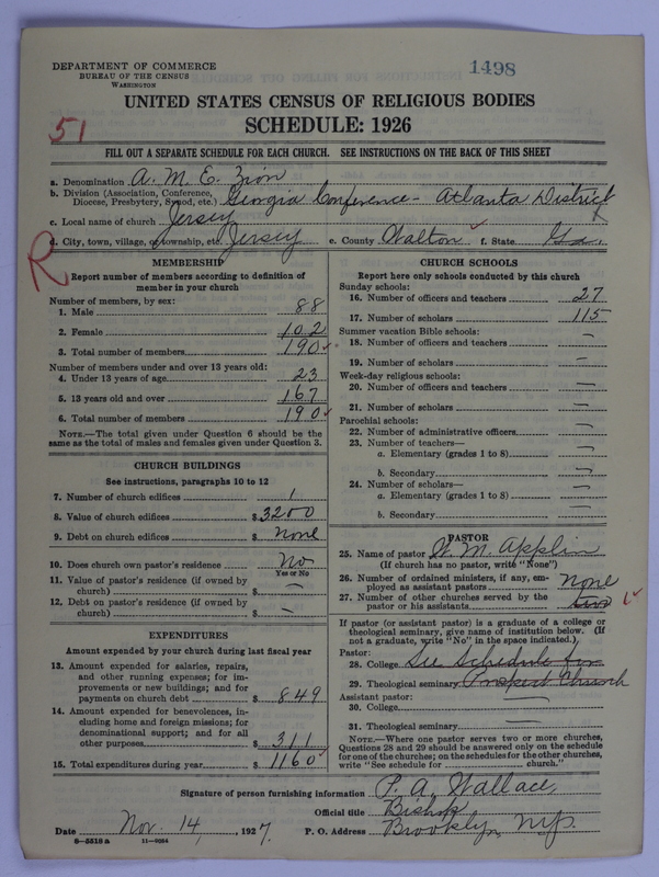 Scan of African Methodist Episcopal Zion Church: 1498