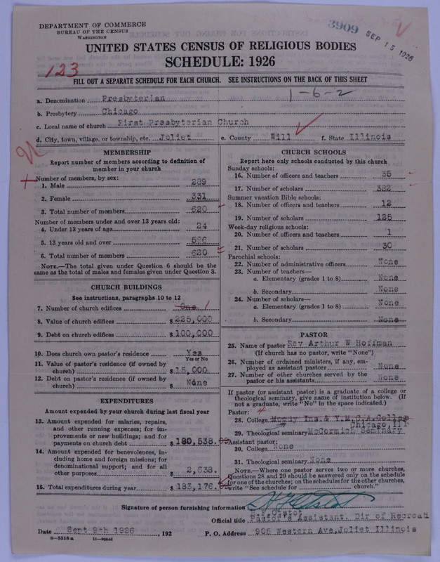 Scan of Presbyterian Church in the United States of America: 3909
